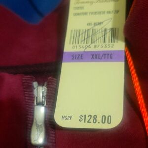Tommy Bahama Burgundy Half Zip Pullover